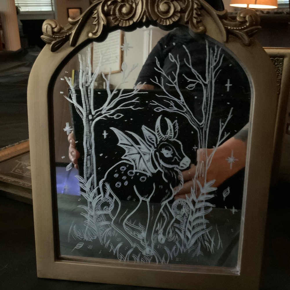 Tattooed mirror
